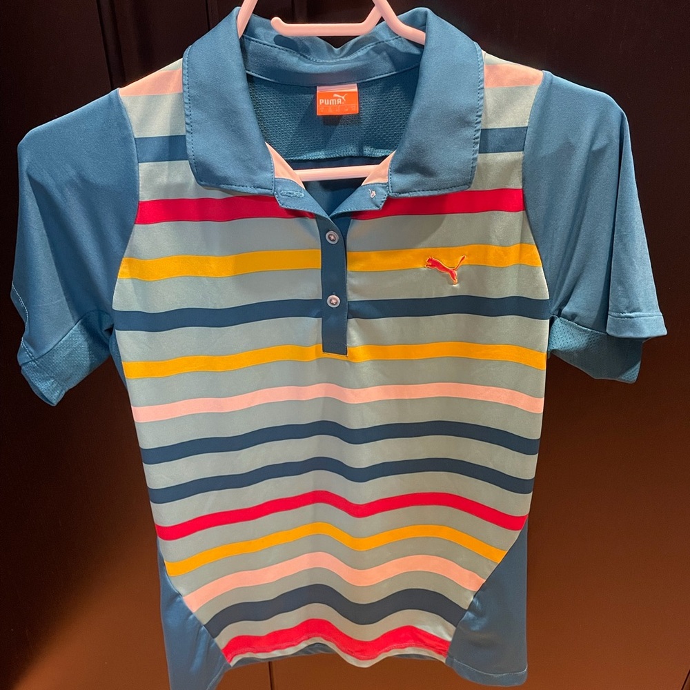Puma Multicolor Striped Polo Shirt